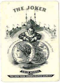 L’une des premières cartes joker, 1878. Conservée au British Museum. Wikimedia Commons, domaine public.